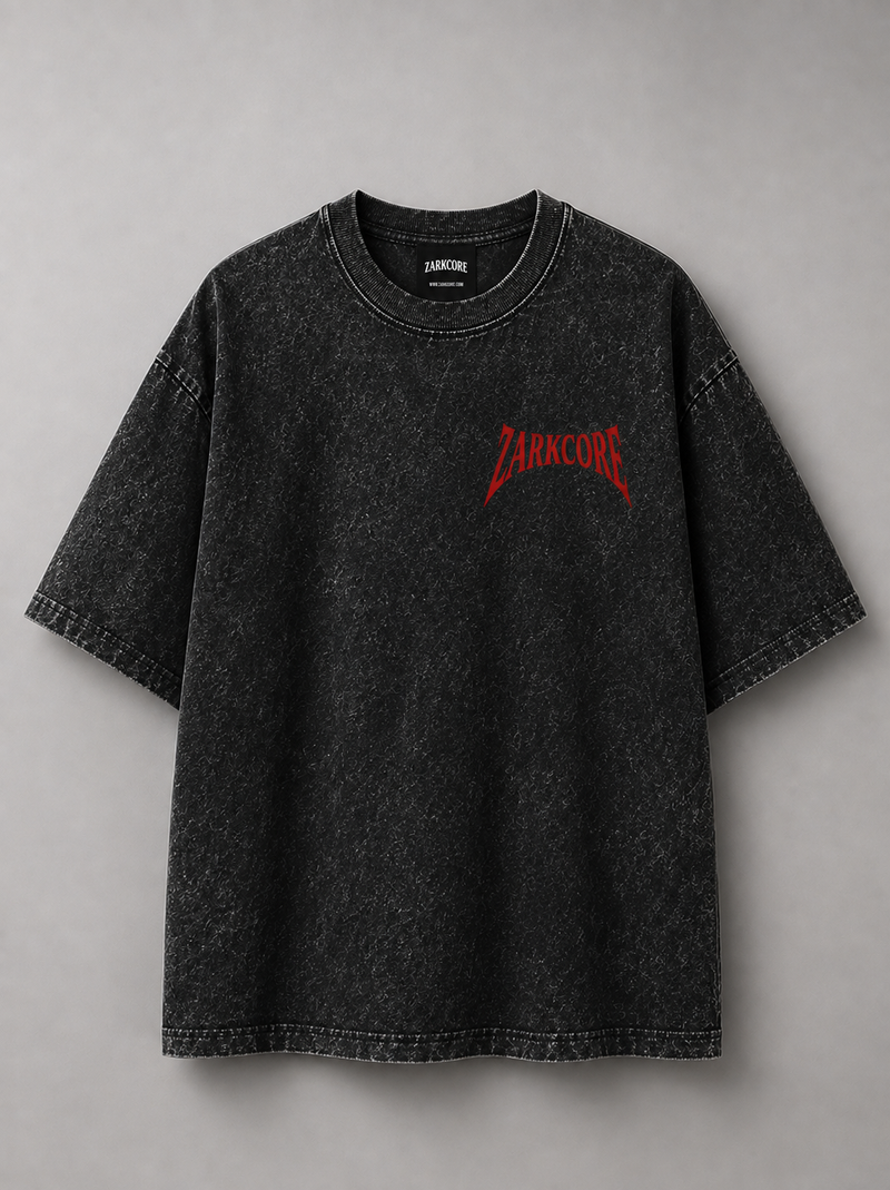 SNOW WASHED OVERSIZED COTTON T-SHIRT
