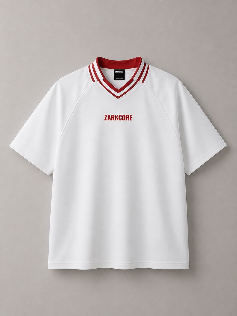 CONTRAST LAPEL COLLAR BOXY T-SHIRT