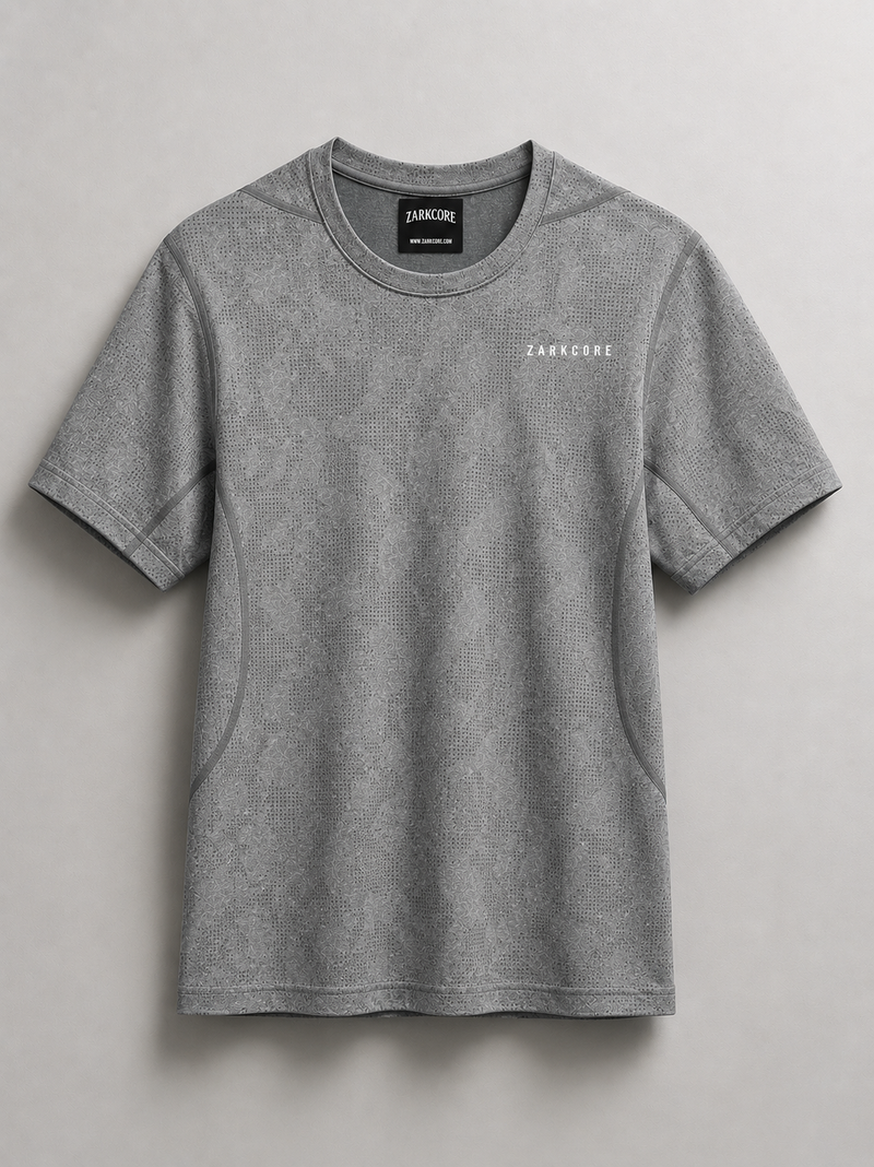 MEN'S JACQUARD SLIM MESH T-SHIRT