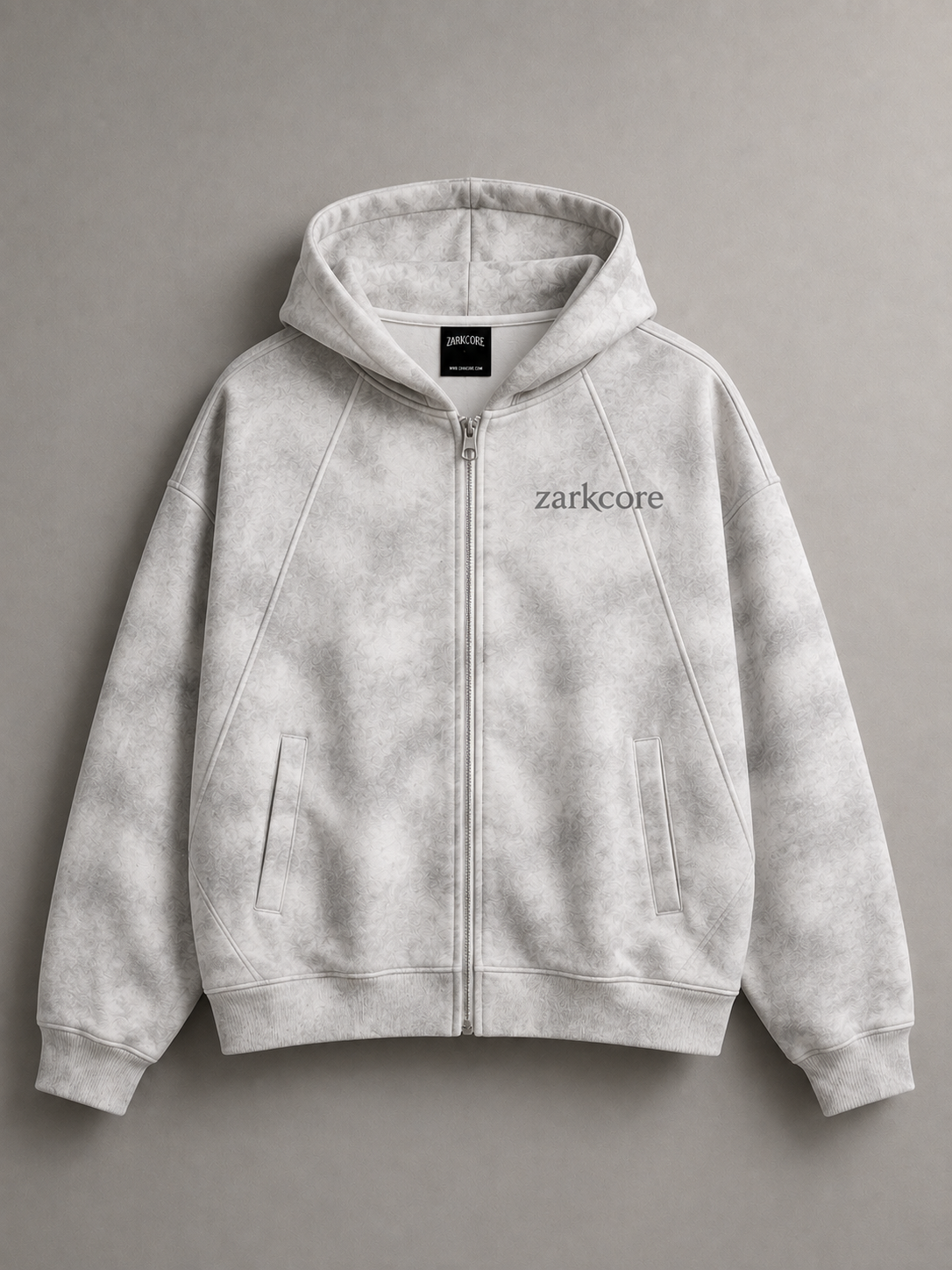 DIRTY WASHED ZIP-UP FLEECE HOODIE