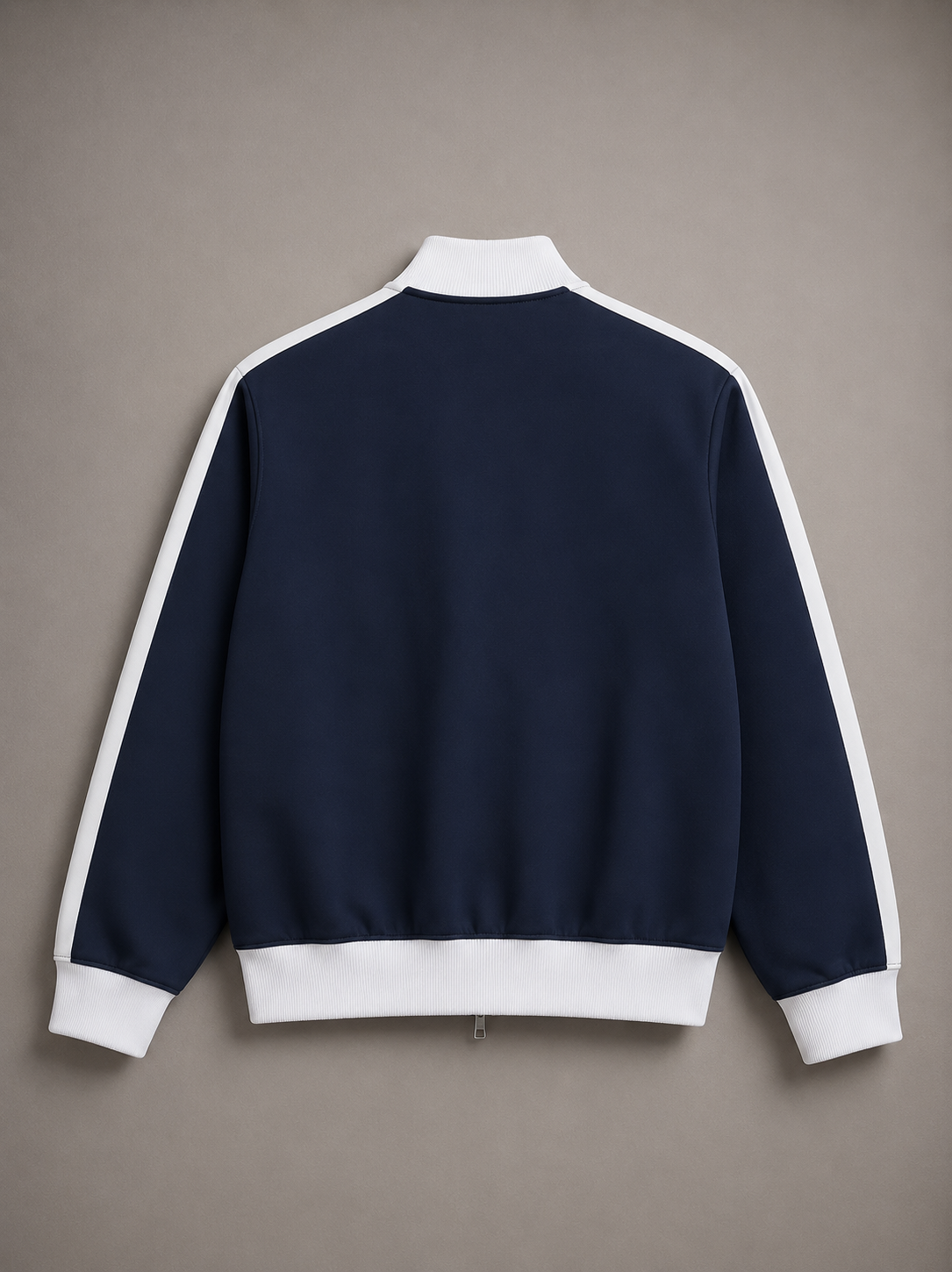 CONTRAST TRIM STAND COLLAR JACKET